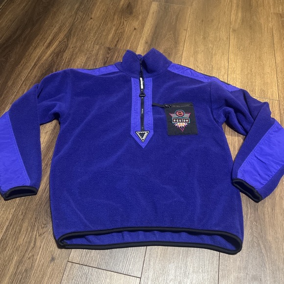 Vintage Helly Hansen Fleece Half Zip Men's LargePullover Equipe Ski USA - Picture 1 of 4